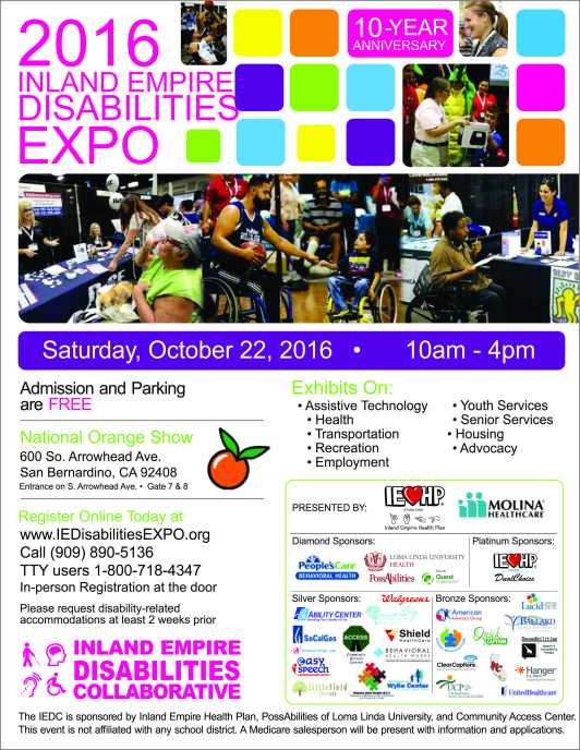Inland Empire Disabilites Expo 10-22-16 English