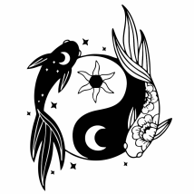 Koi Fish. Yin. Yang. Moon. Sun. 04.29