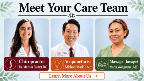 Dr. Marissa Palmer DC. Michael Mark LA.c. Maria Wongsuwan LMT. About Us. Meet our Team. Koi Chiropractic and Acupuncture.